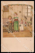 Artist Ebner Pauli Art Deco Children Birthday August Roekl 1350 postcard CT0457 – fronte