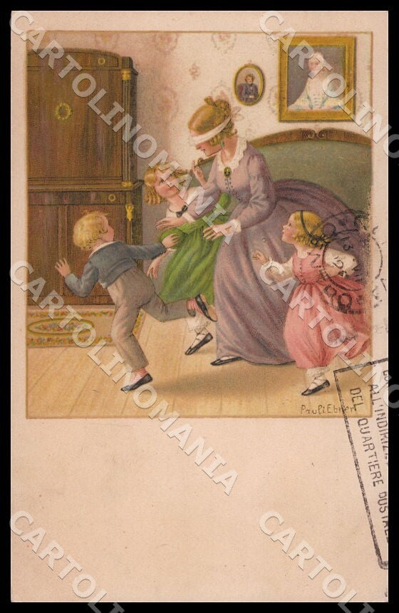 Artist Ebner Pauli Children August Roekl 1395 postcard CT0459 – fronte