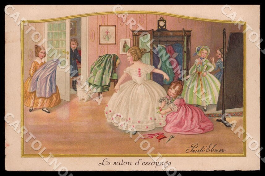 Artist Ebner Pauli Fashion Children Dondorf Roekl 2459 postcard CT0464 – fronte