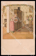 Artist Ebner Pauli Art Deco Children Birthday SMALL CREASE postcard CT0465 – fronte