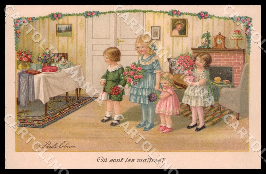 Artist Ebner Pauli Children Dondorf 3165 postcard CT0471 – fronte