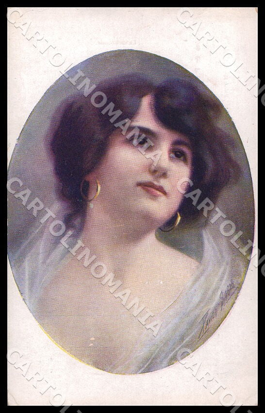 Artist Sager X. Glamour Woman Noyer 342 postcard CT0476 – fronte