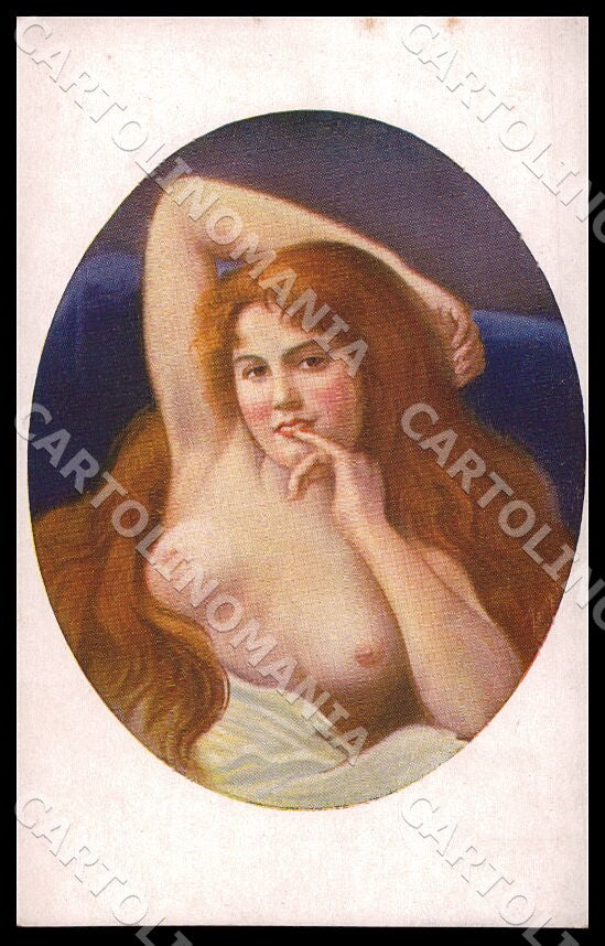 Artist Sager X. Glamour Nude Risque Lady Noyer 345 postcard CT0477 – fronte