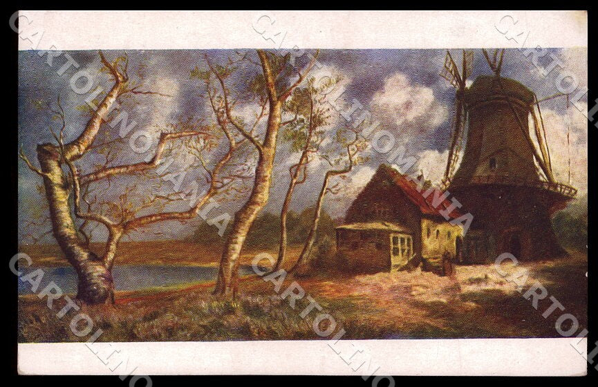 Artist Sager X. Windmill Salon de Paris Noyer 344 postcard CT0478 – fronte