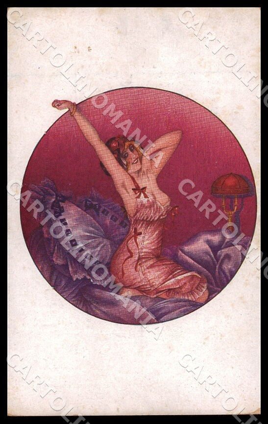 Artist Sager X. Art Deco Glamour Risque Lady Noyer 147 postcard CT0484 – fronte
