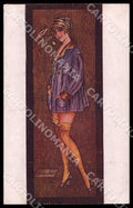 Artist Sager X. Fashion Glamour Risque Smoking Girl Noyer 99 postcard CT0487 – fronte
