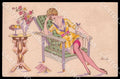Artist Sager X. Art Deco Risque Glamour Lady Noyer 29 postcard CT0493 – fronte