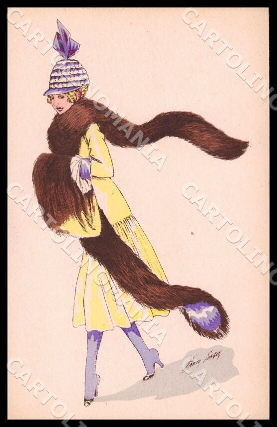 Artist Sager X. Art Deco Fashion Lady Noyer Série N° 36 postcard CT0499 – fronte