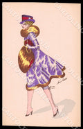 Artist Sager X. Fashion Glamour Lady Noyer Série 36 postcard CT0500 – fronte
