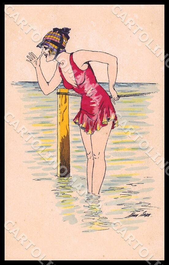Artist Sager X. Art Deco Glamour Lady Noyer 60 SMALL CREASE postcard CT0564 – fronte