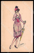 Artist Sager X. Fashion Lady Noyer Série 57 postcard CT0566 – fronte
