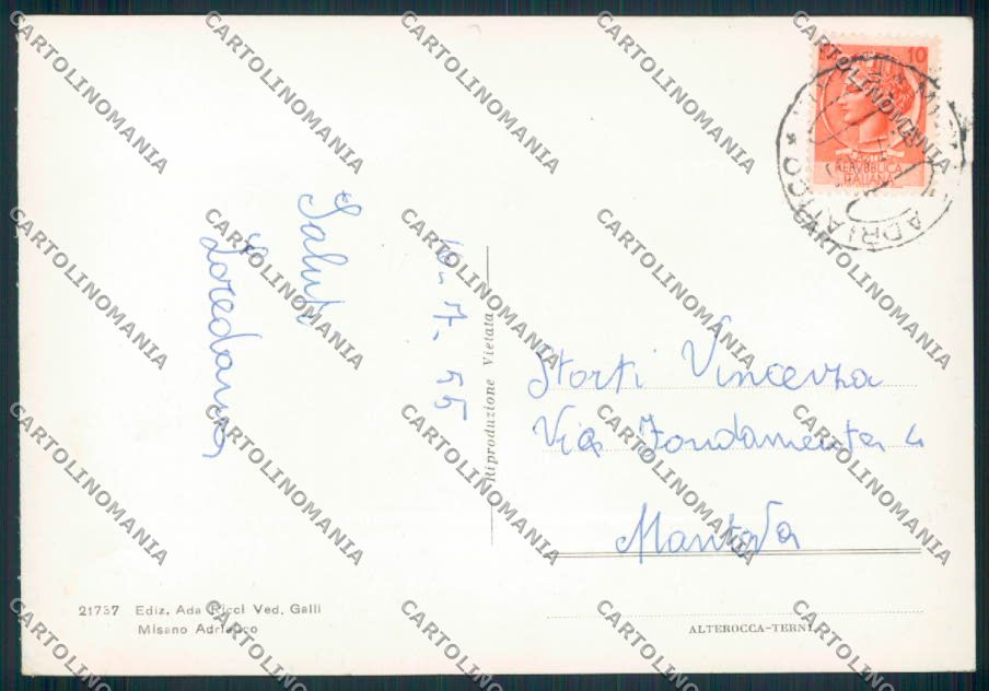 Forlì Cesena Misano Adriatico FG cartolina EE0907 – retro