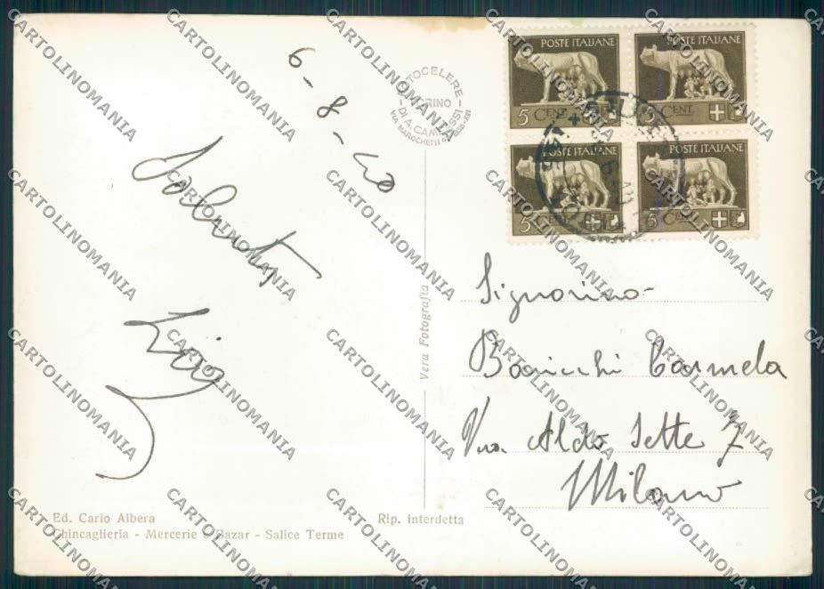 Pavia Salice Terme Foto FG cartolina EE0912 – retro