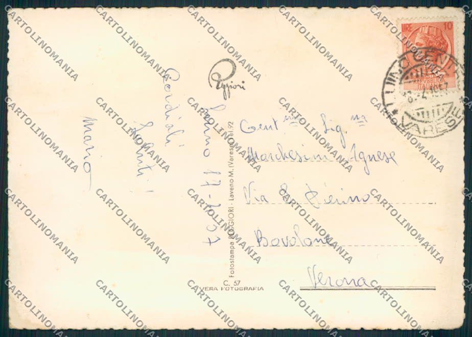 Varese Luino Imbarcadero Foto FG cartolina EE0935 – retro
