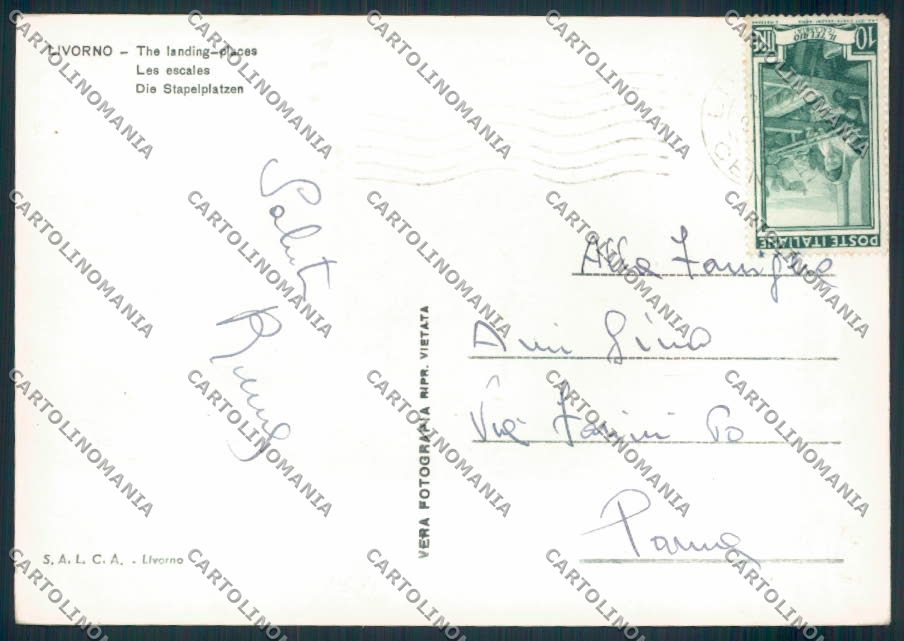 Livorno Foto FG cartolina EE0947 – retro