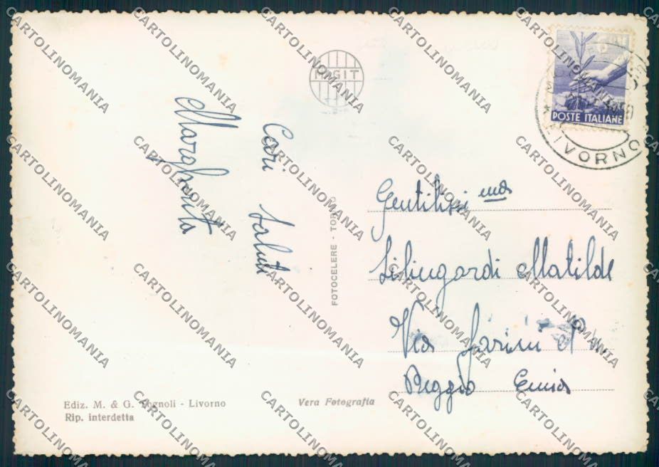 Livorno Montenero Foto FG cartolina EE0948 – retro