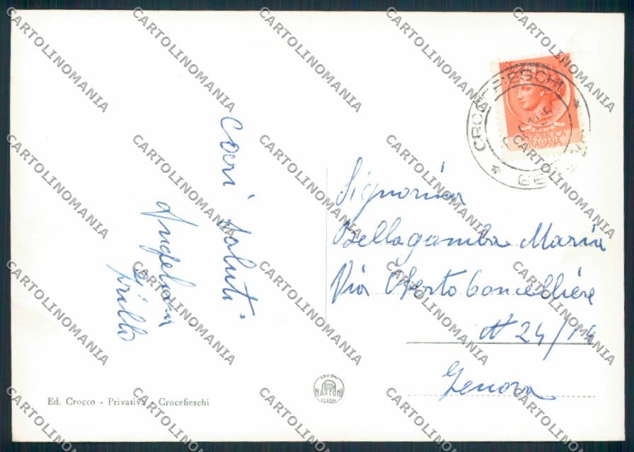 Genova Crocefieschi Foto FG cartolina EE0950 – retro