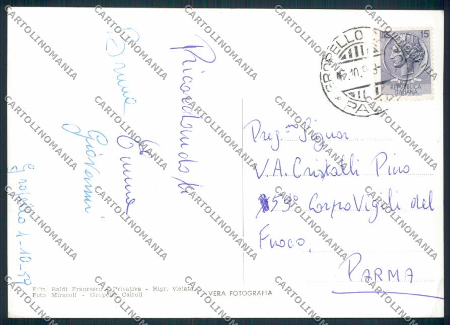 Pavia Gropello Cairoli Foto FG cartolina EE0954 – retro