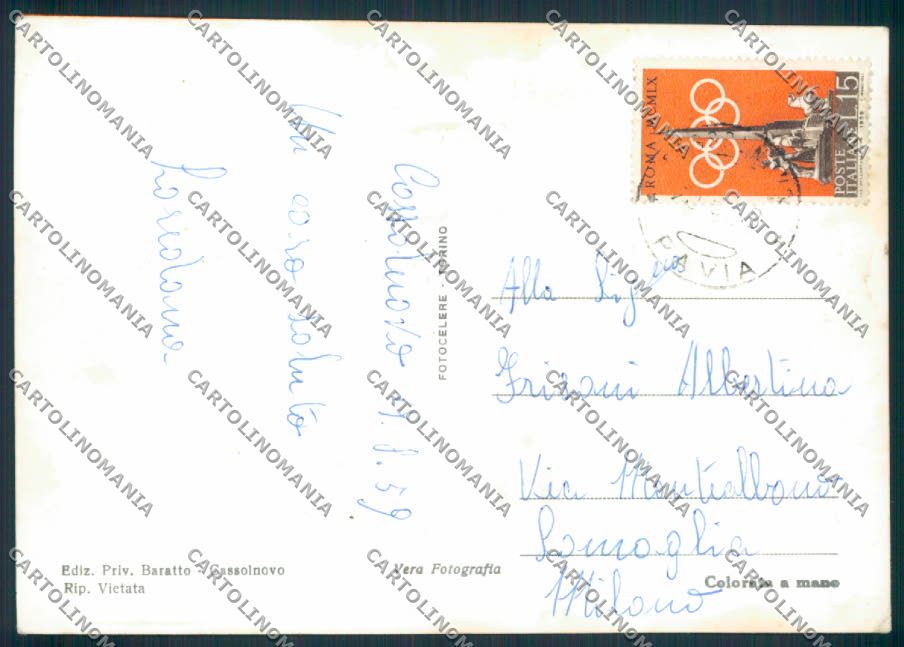 Pavia Cassolnovo Foto FG cartolina EE0956 – retro