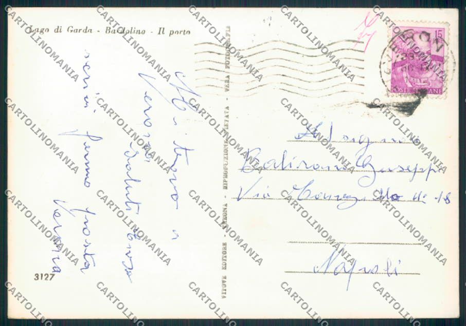 Verona Bardolino Foto FG cartolina EE0957 – retro