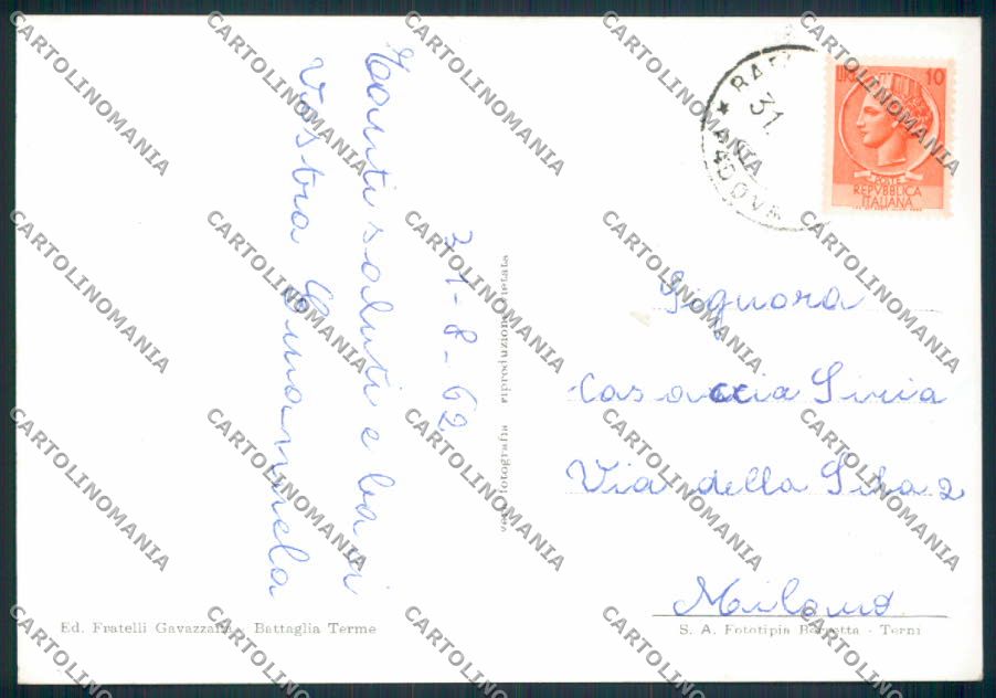 Padova Battaglia Foto FG cartolina EE0961 – retro