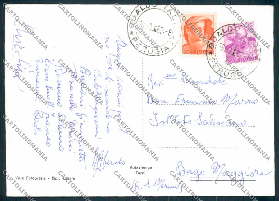 Perugia Gualdo Tadino Foto FG cartolina EE0998 – retro