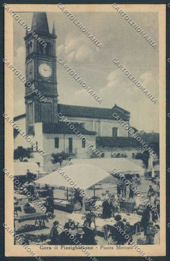 Cremona Gera di Pizzighettone Mercato cartolina EE1008 – fronte