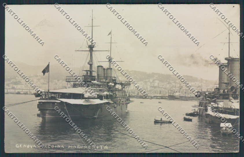 Genova FORI Nave Regina Margherita Foto cartolina EE1023 – fronte