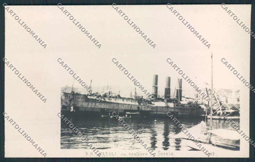 La Spezia Nave Napoli Foto cartolina EE1049 – fronte