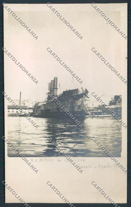 La Spezia Nave Napoli Foto cartolina EE1051 – fronte