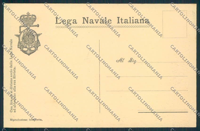 La Spezia Lega Navale Marina Savoia cartolina EE1060 – retro