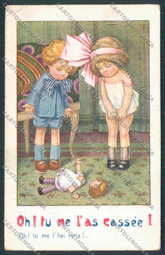 Bertiglia Children PIEGHINE Doll cartolina EE1132 – fronte