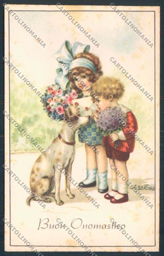 Bertiglia Child Augurale cartolina EE1760 – fronte