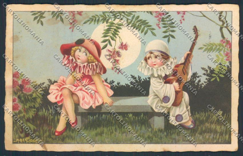 Bertiglia Pierrot PIEGHINE STRAPPINO cartolina EE1832 – fronte