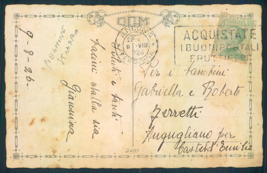 Bertiglia Pierrot PIEGHINE STRAPPINO cartolina EE1832 – retro