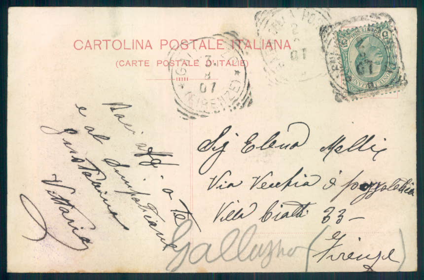 Bologna Porretta cartolina EE3084 – retro