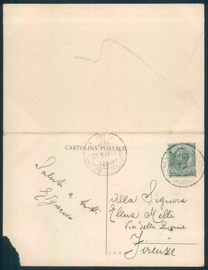 Rimini Città Doppia cartolina EE3121 – retro