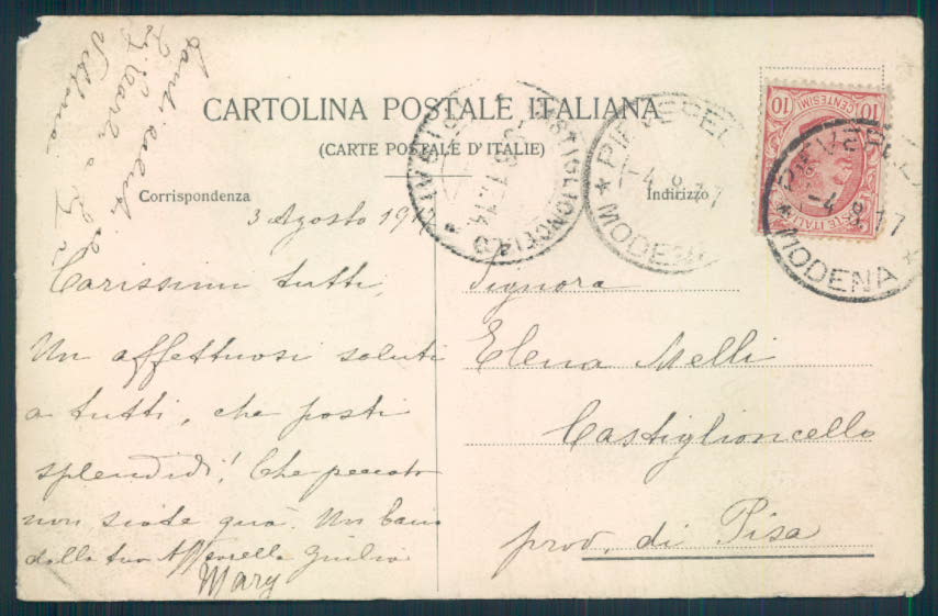 Modena Sant'Andrea Pelago cartolina EE3127 – retro