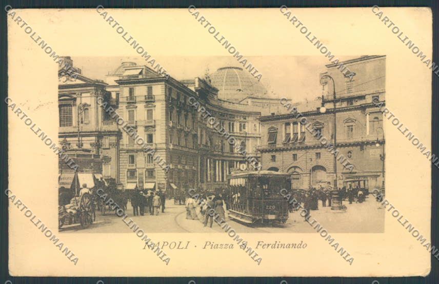 Napoli Città PIEGHINE Tram cartolina EE3187 – fronte