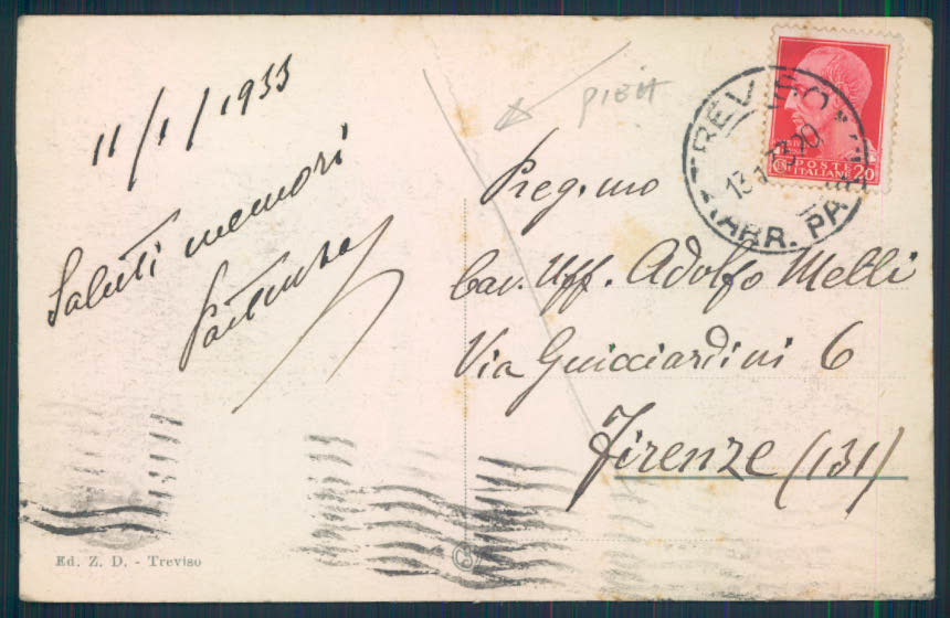 Treviso Città PIEGA cartolina EE3192 – retro