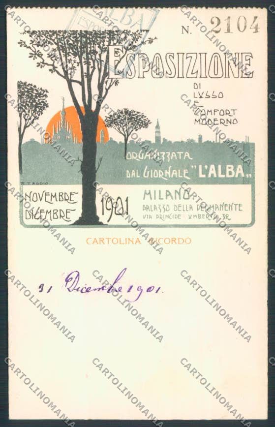 Milano Esposizione Taddio ABRASA cartolina EE3213 – fronte