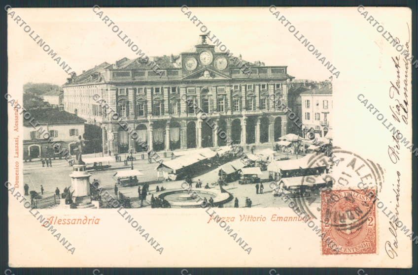 Alessandria Città Mercato cartolina EE3221 – fronte