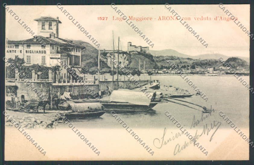 Novara Arona cartolina EE3232 – fronte
