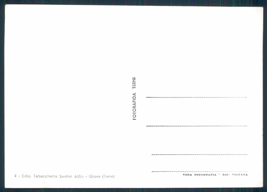 Terni Giove Foto FG cartolina EE3260 – retro