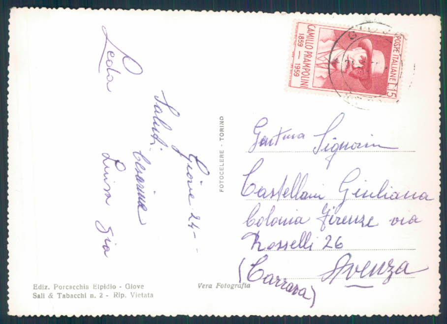 Terni Giove Foto FG cartolina EE3262 – retro