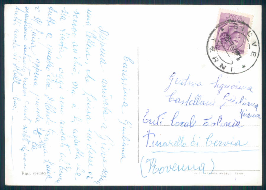Terni Giove Foto FG cartolina EE3265 – retro