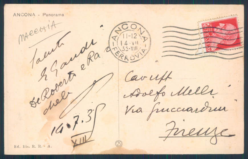 Ancona Città cartolina EE3278 – retro