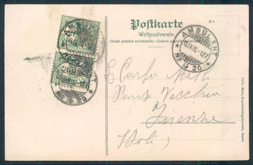 Svizzera Basilea Basel cartolina EE3296 – retro