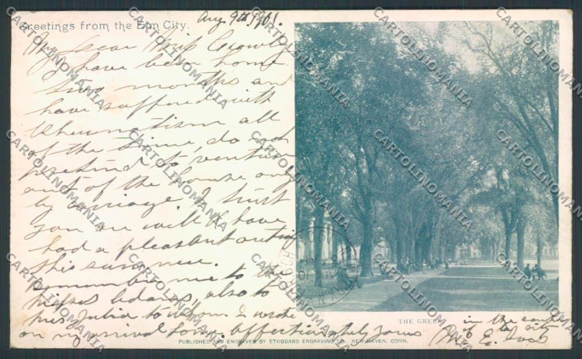 USA Elm City postcard cartolina EE3336 – fronte