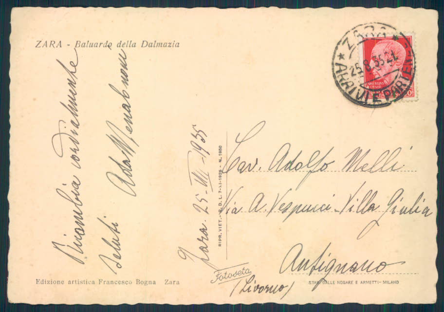 Croazia Croatia Zara FG cartolina EE3352 – retro